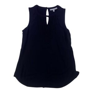 Daniel Rainn Sleeveless Black Textured Panel Blouse NWT XS